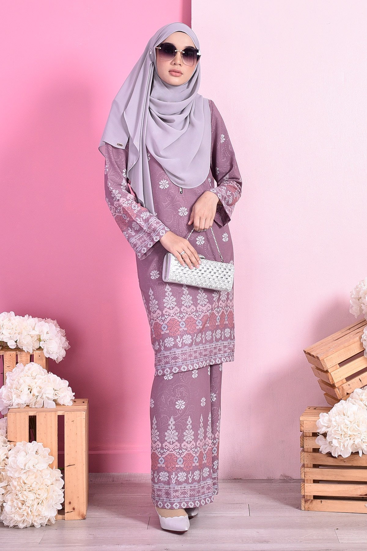 Baju Kurung Songket Amelia - Purple