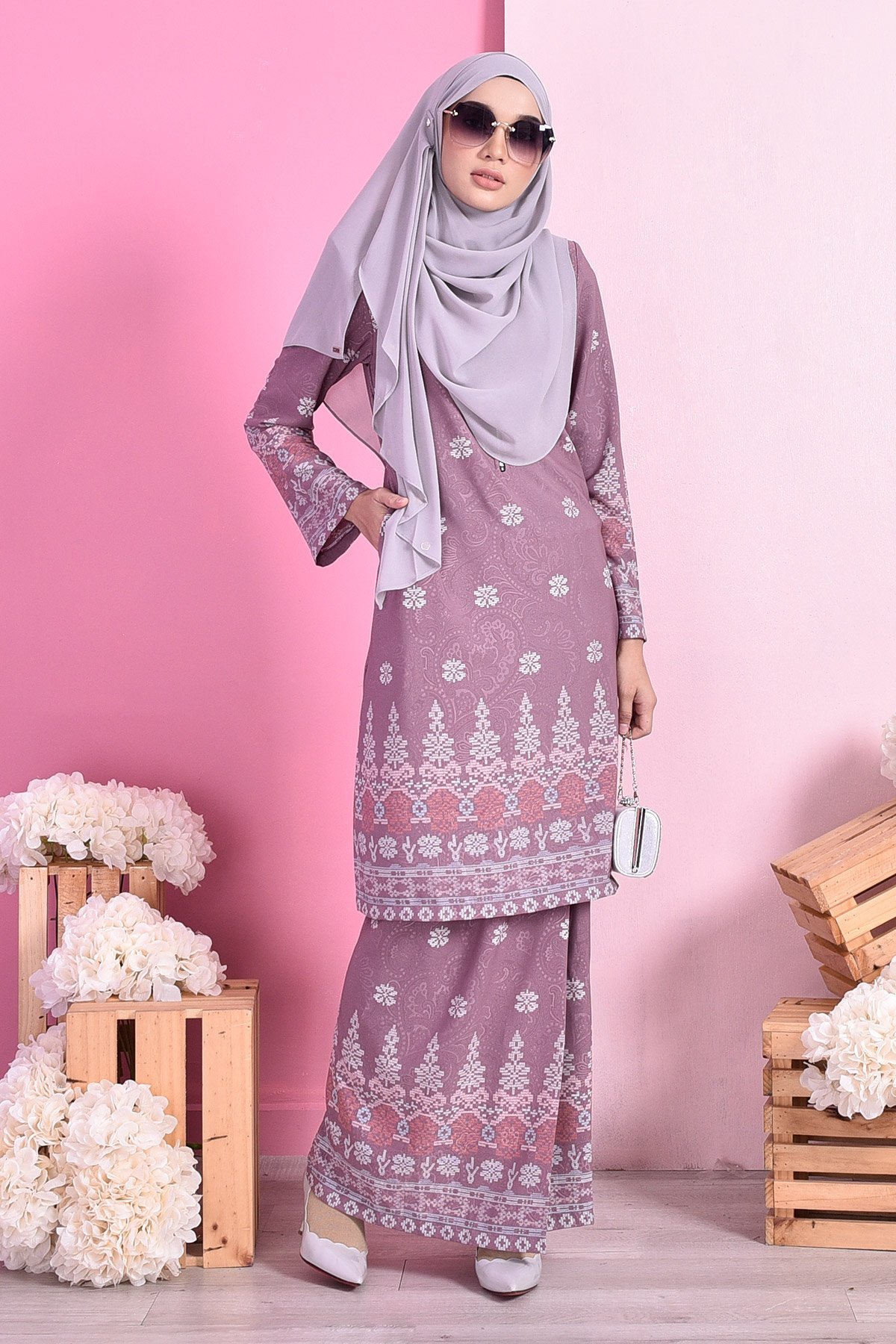 Baju Kurung Songket Amelia - Purple