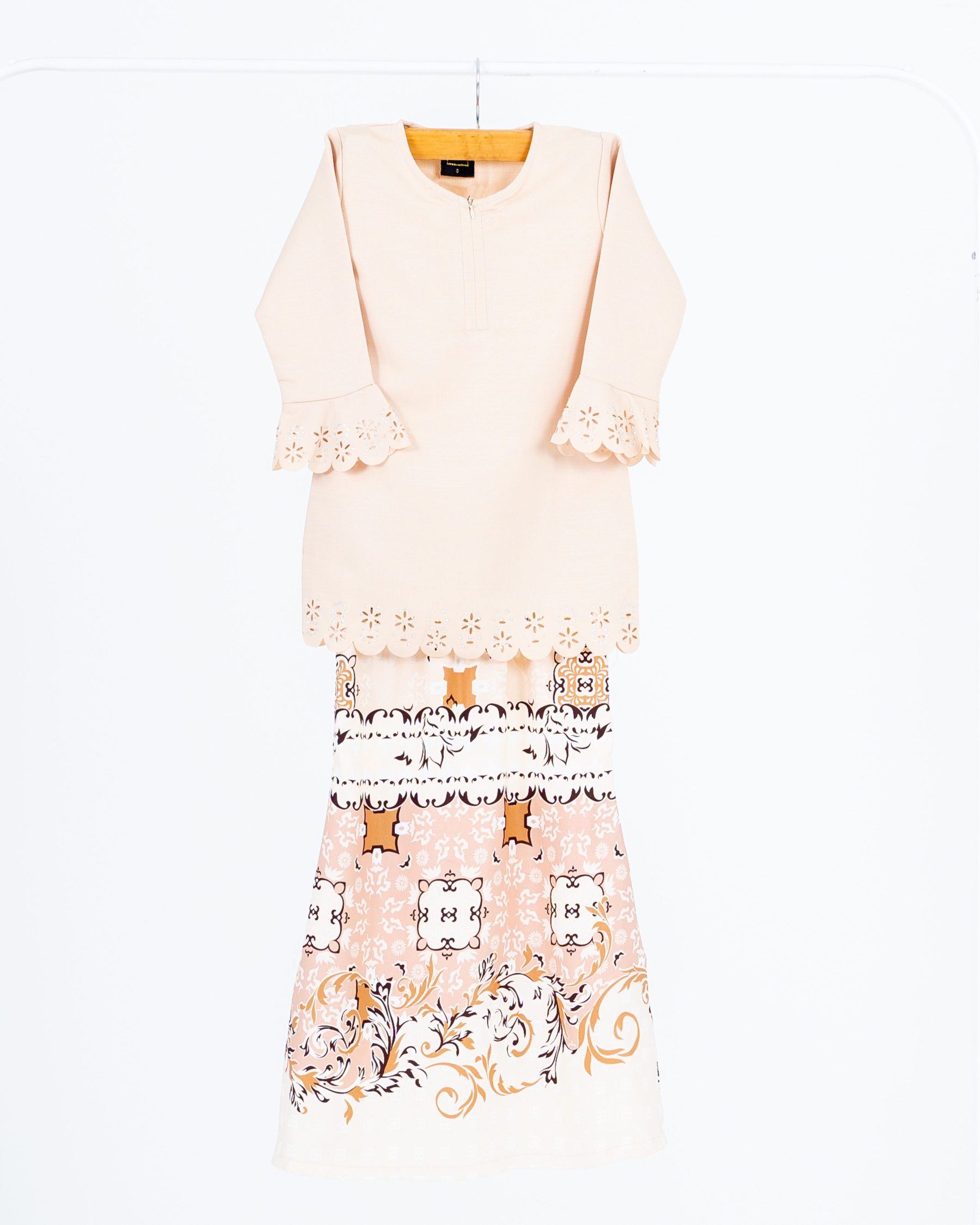 Baju Kurung Lasercut Aneera Kids - Earl Wheat