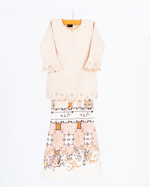 Baju Kurung Lasercut Aneera Kids - Earl Wheat