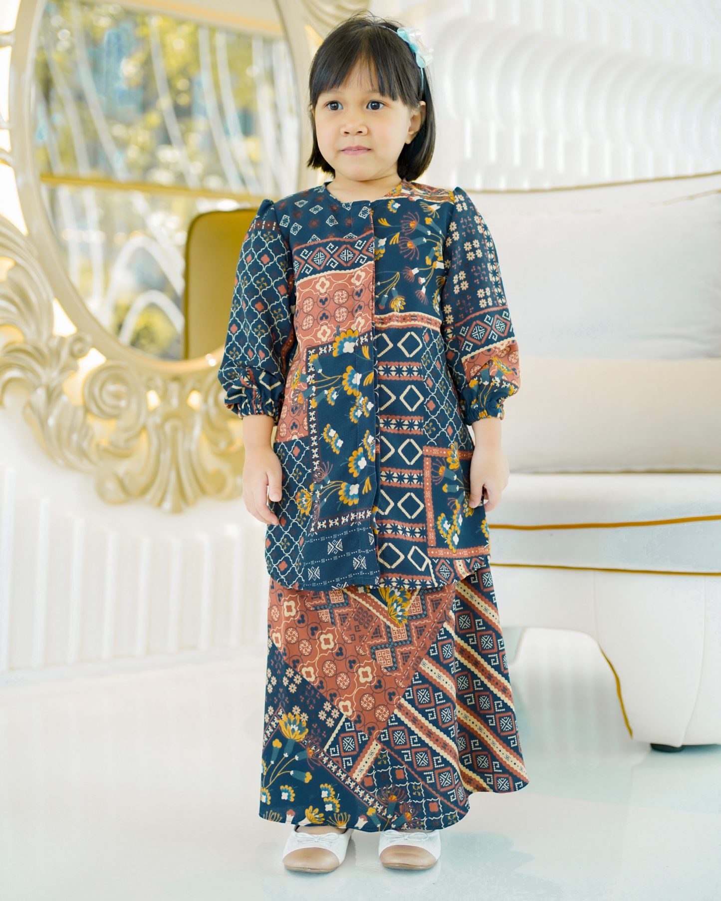 Baju Kurung Anenia Kids - Midnight Blue