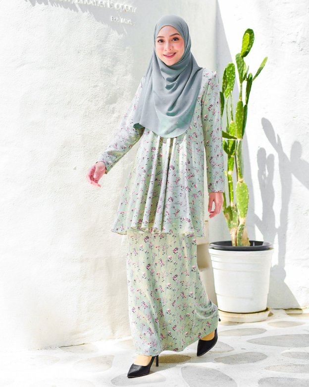 Baju Kurung Barbie Atirah - Mint Green