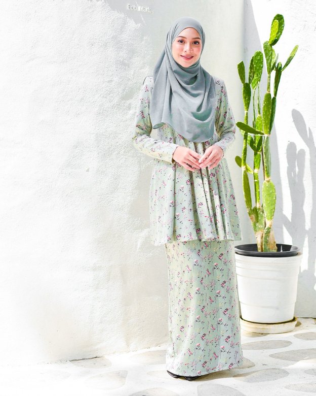 Baju Kurung Barbie Atirah - Mint Green