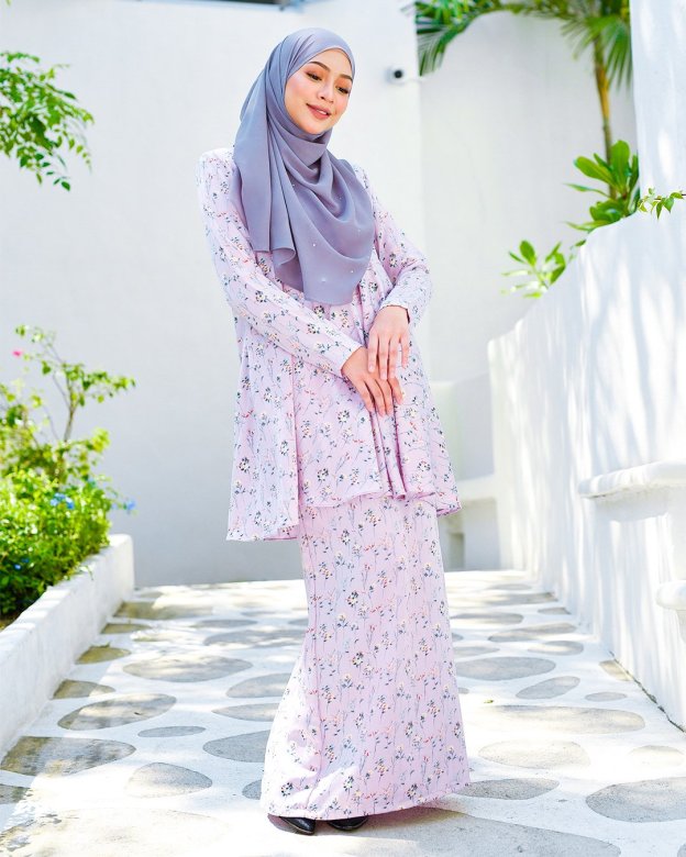 Baju Kurung Barbie Atirah - Soft Pink