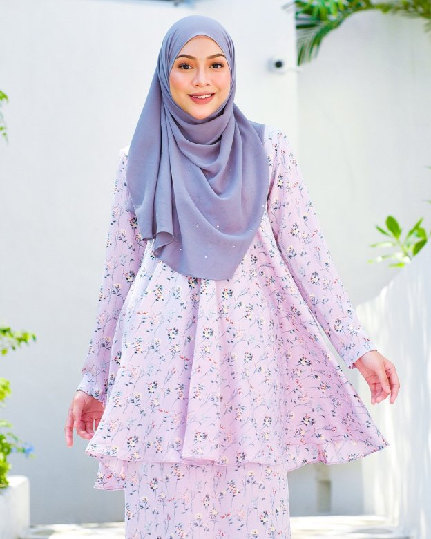 Baju Kurung Barbie Atirah - Soft Pink