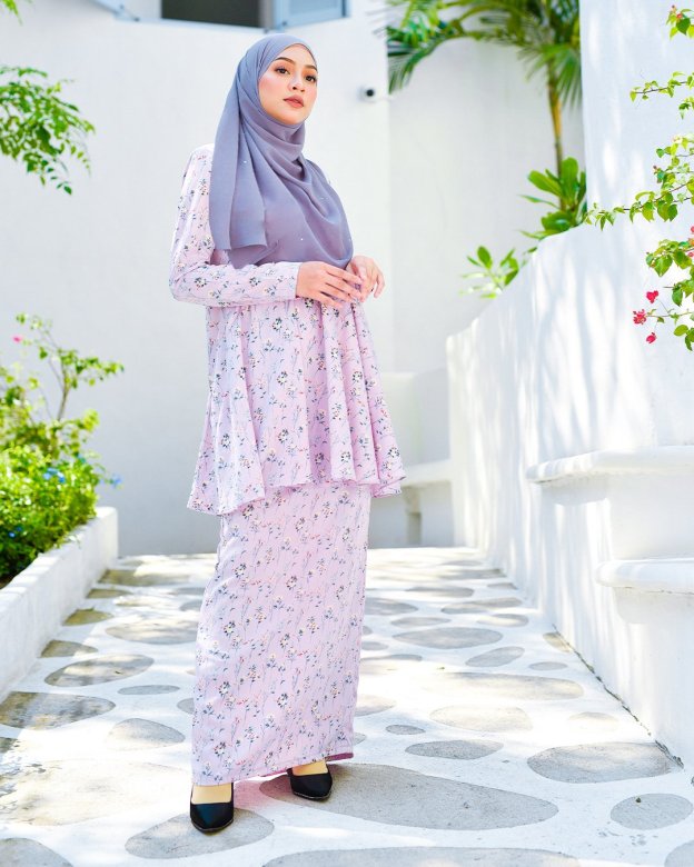 Baju Kurung Barbie Atirah - Soft Pink