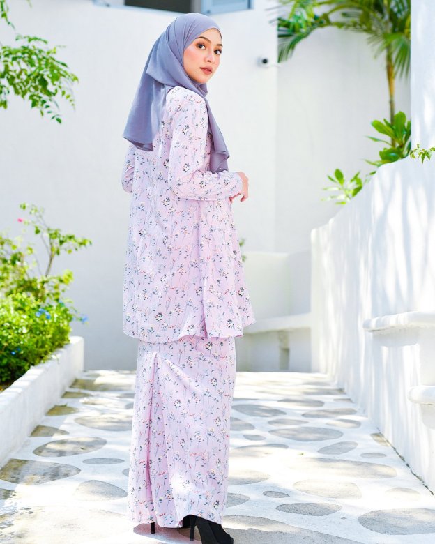 Baju Kurung Barbie Atirah - Soft Pink