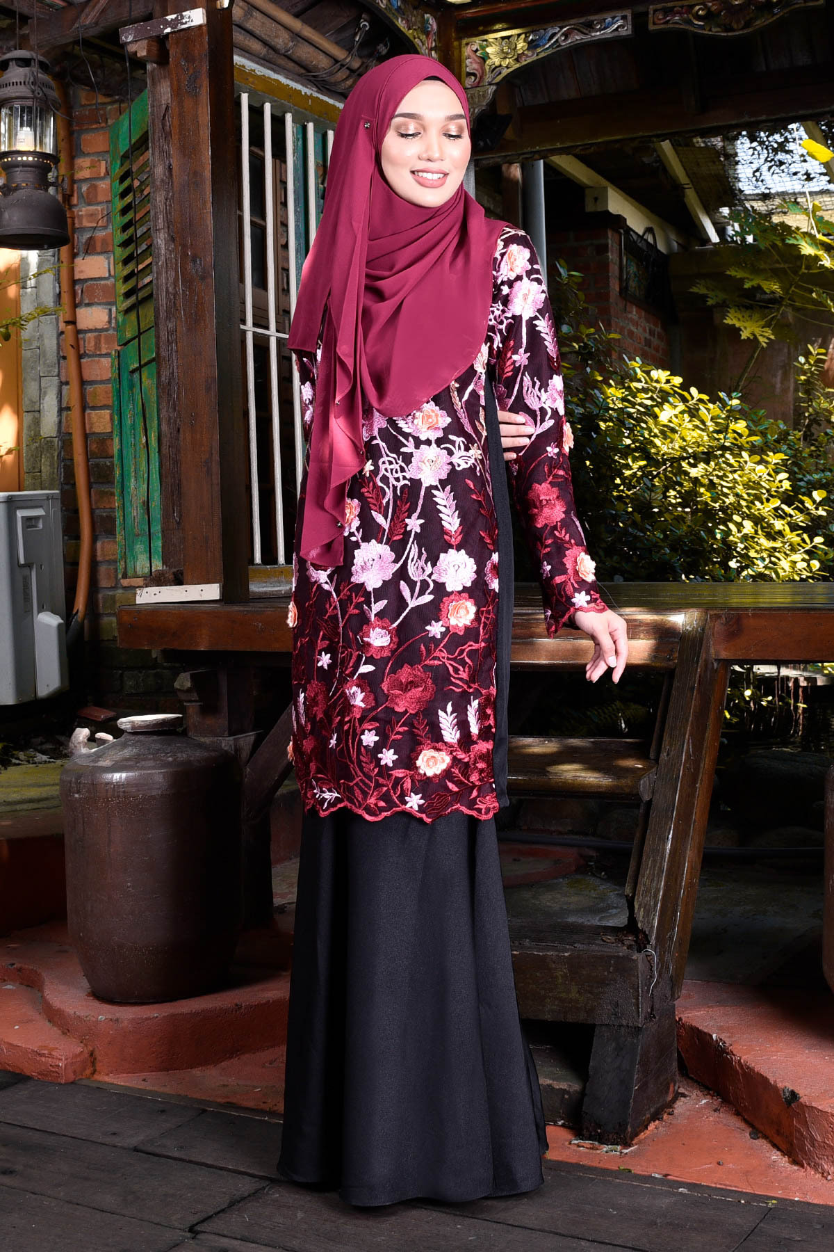 Baju Kurung Lace Azureen - Black Panther