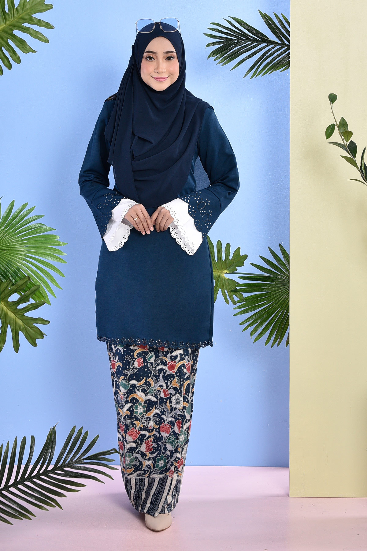 Baju Kurung Batik Lasercut Naola - Green
