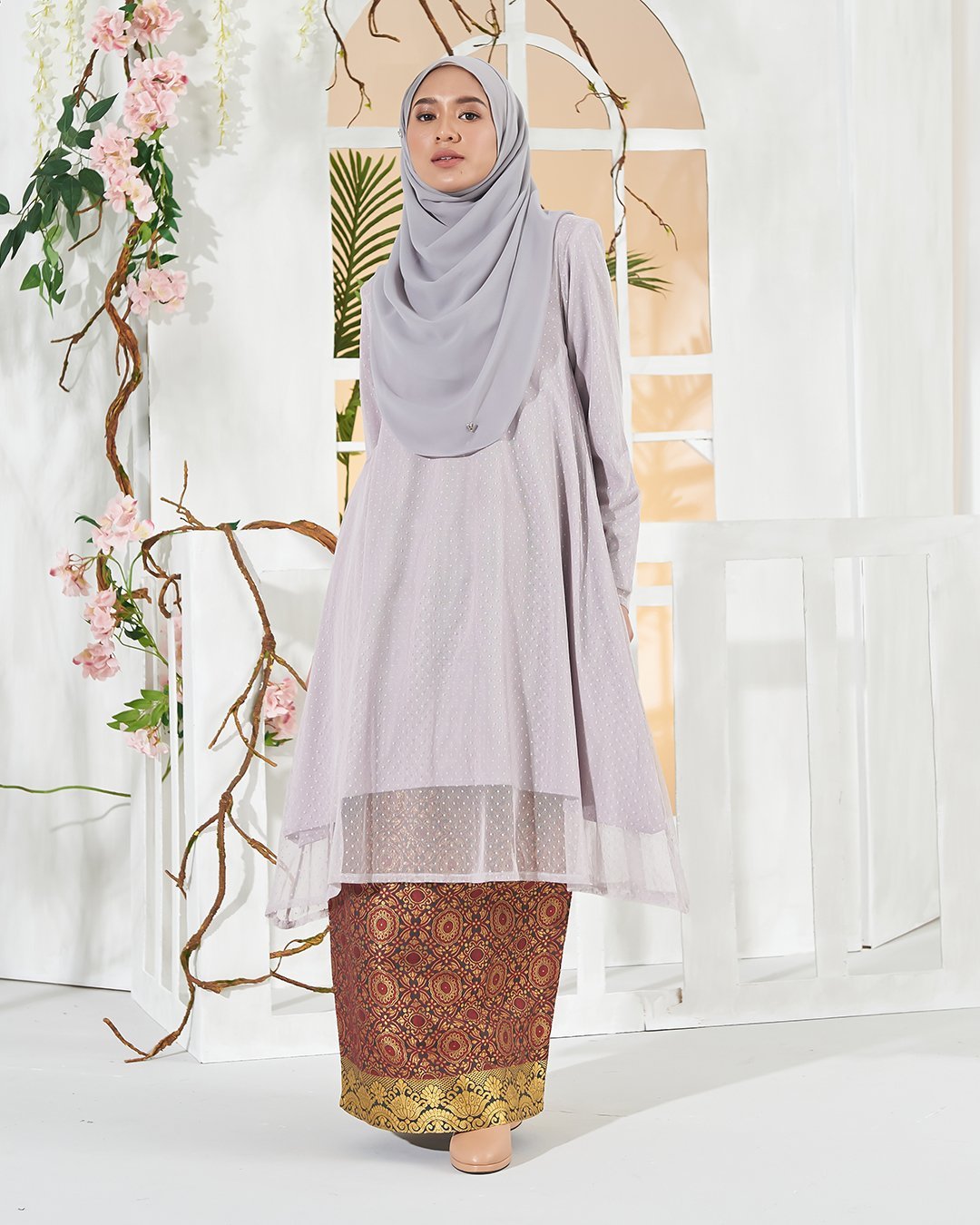 Baju Kurung Berlyn - Soft Grey