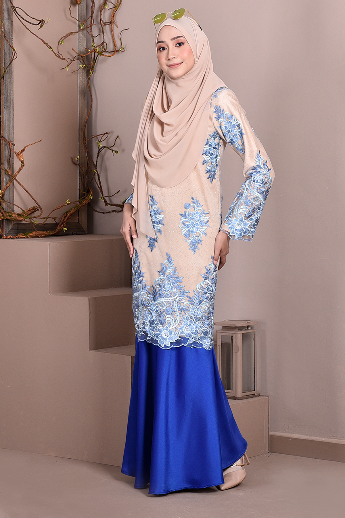 Baju Kurung Lace Brettany Glitter - Honeyberry