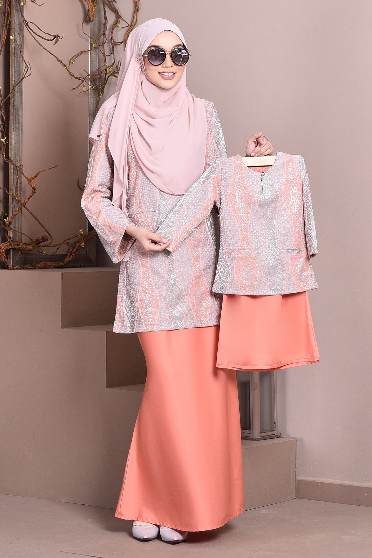 Baju Kurung Kedah Lace Gem Kids - Coralette