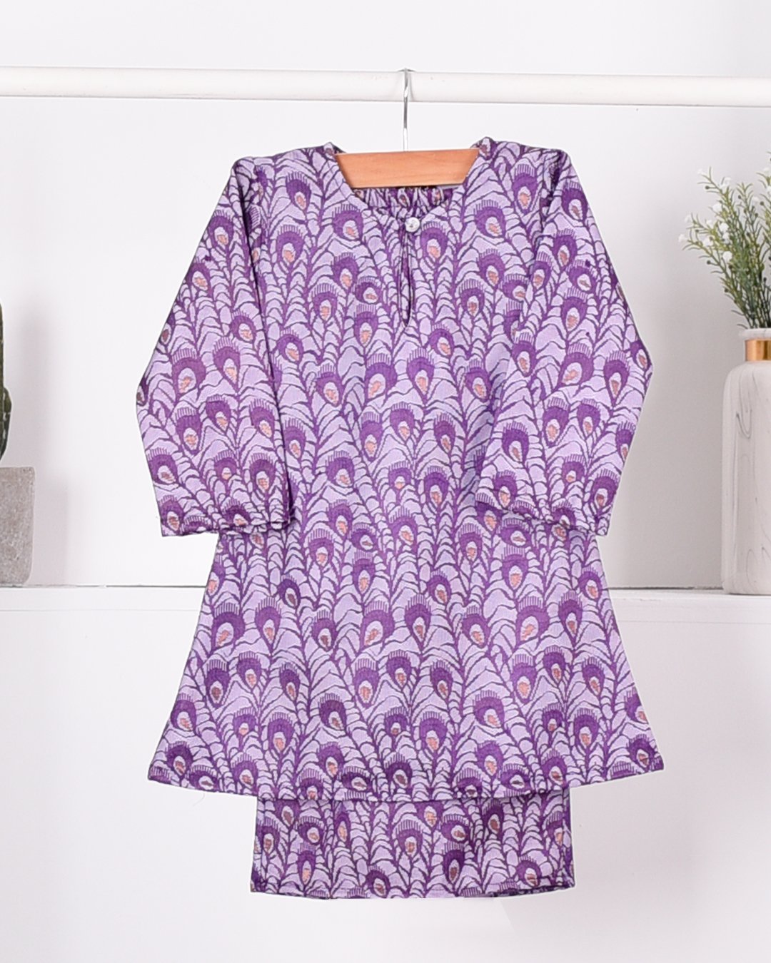 Baju Kurung Riau Lace Greece Kids - Lavender Purple