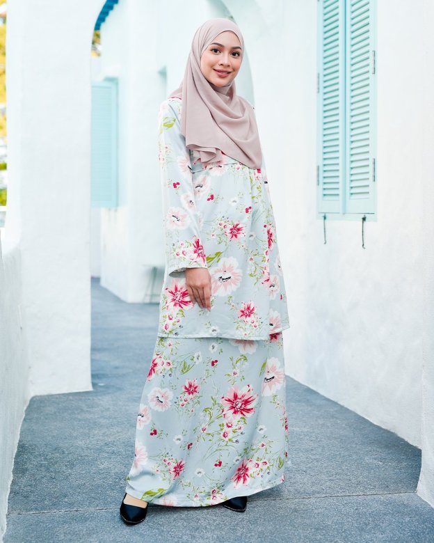 Baju Kurung Pleated Afeefa - Iceland Green