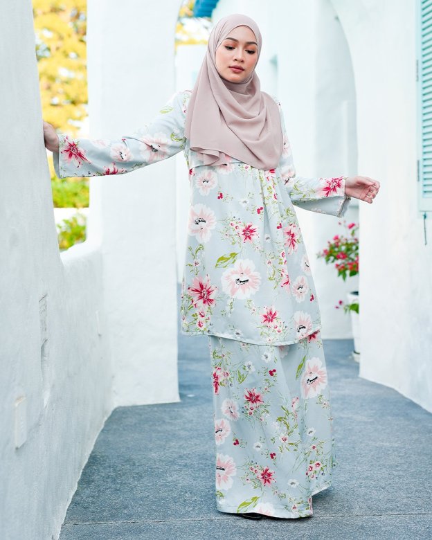Baju Kurung Pleated Afeefa - Iceland Green