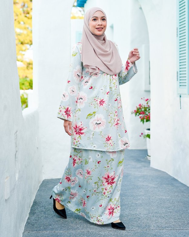 Baju Kurung Pleated Afeefa - Iceland Green