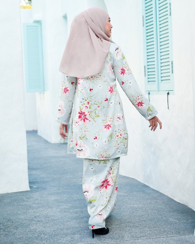 Baju Kurung Pleated Afeefa - Iceland Green