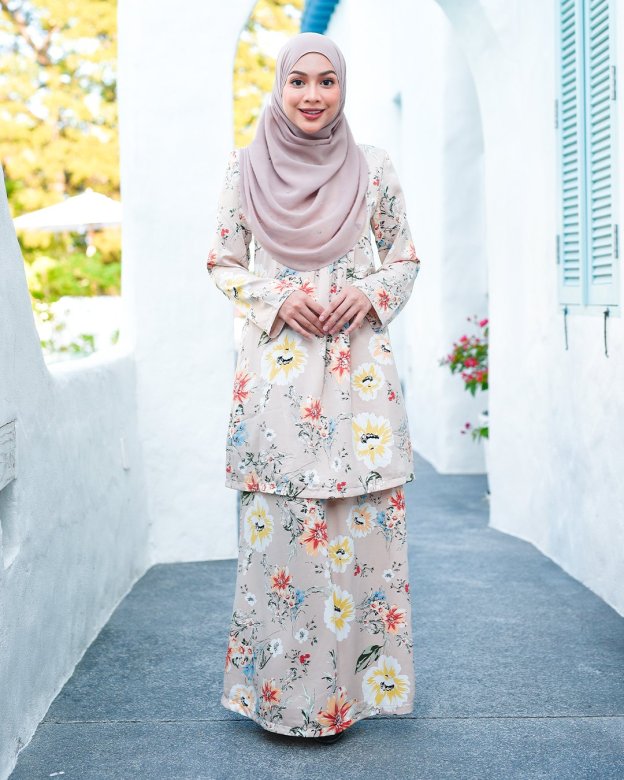 Baju Kurung Pleated Afeefa - Hazelnut Brown