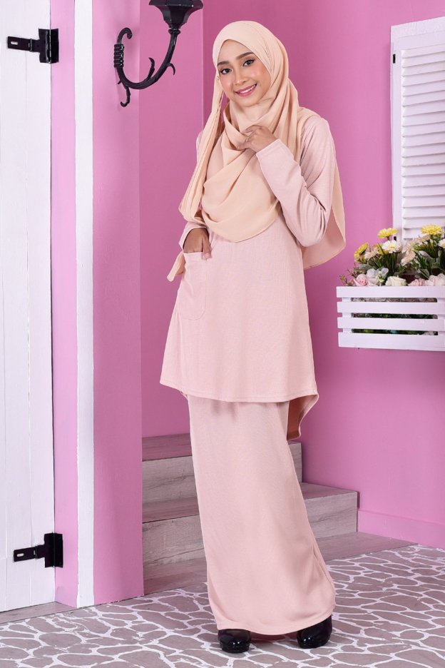 Baju Kurung Kozi Ironless Dream - Cream