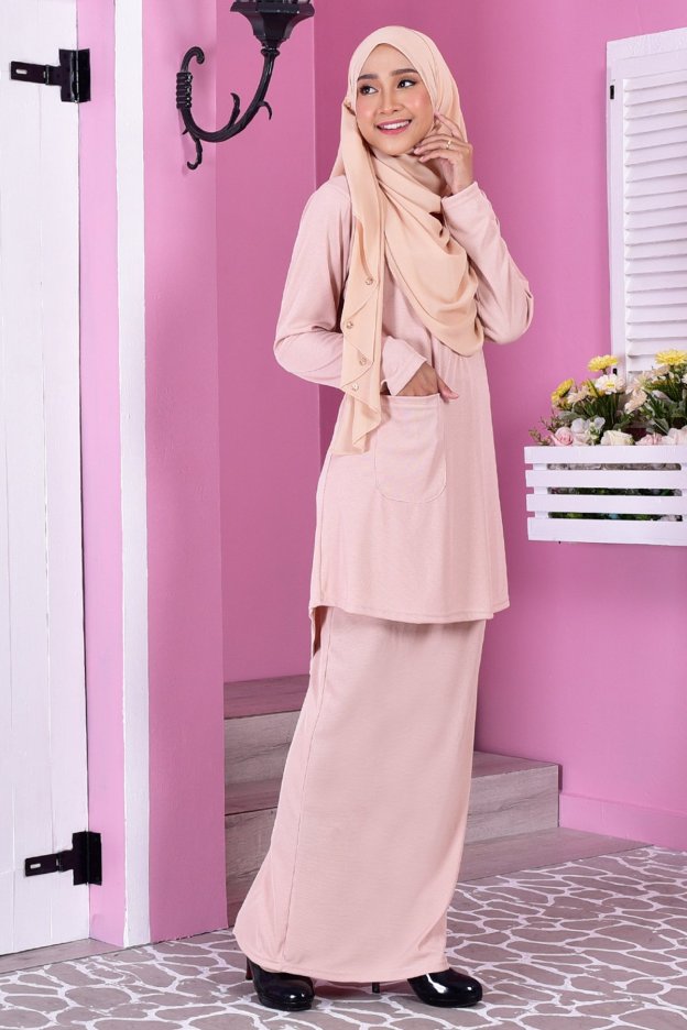 Baju Kurung Kozi Ironless Dream - Cream