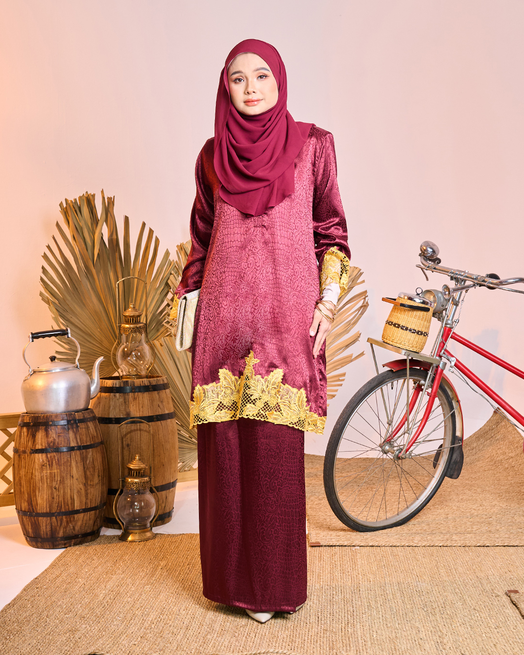 Baju Kurung Jacquard Sulam Airis