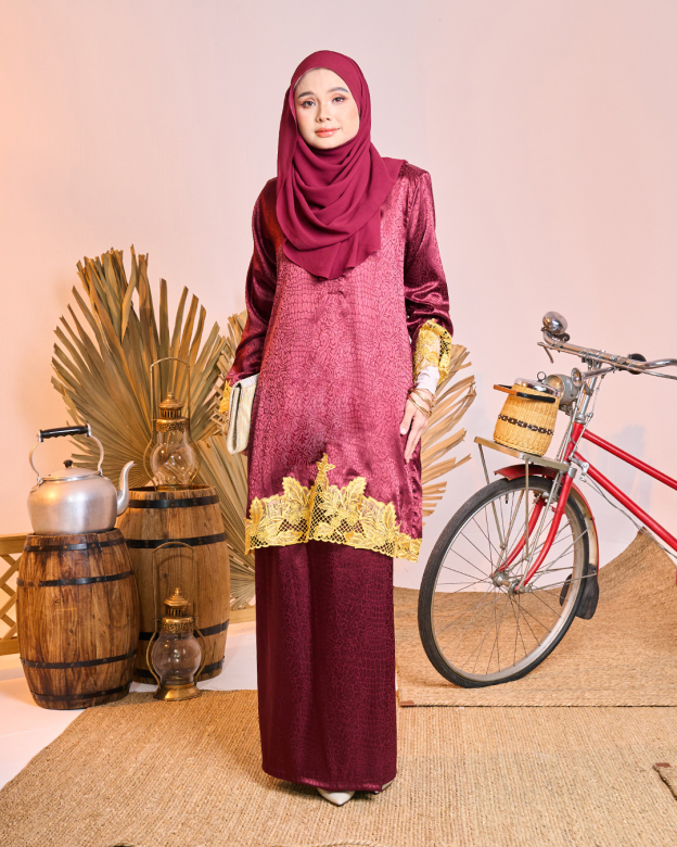 Baju Kurung Jacquard Sulam Airis