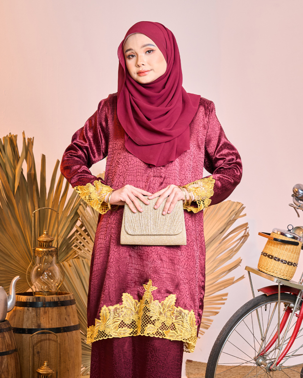 Baju Kurung Jacquard Sulam Airis