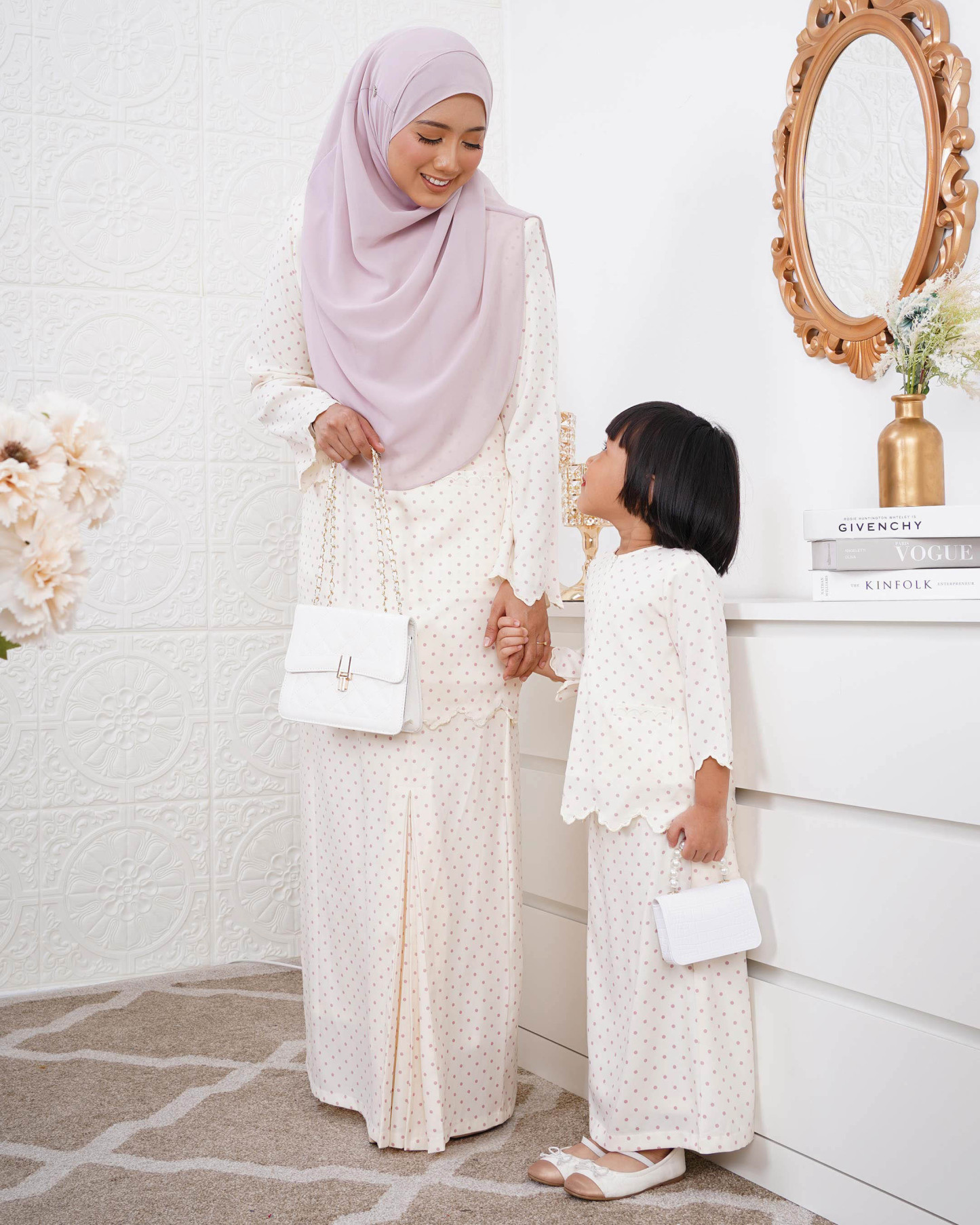 Baju Kurung Kedah Adeeba Kids - Peony Pink