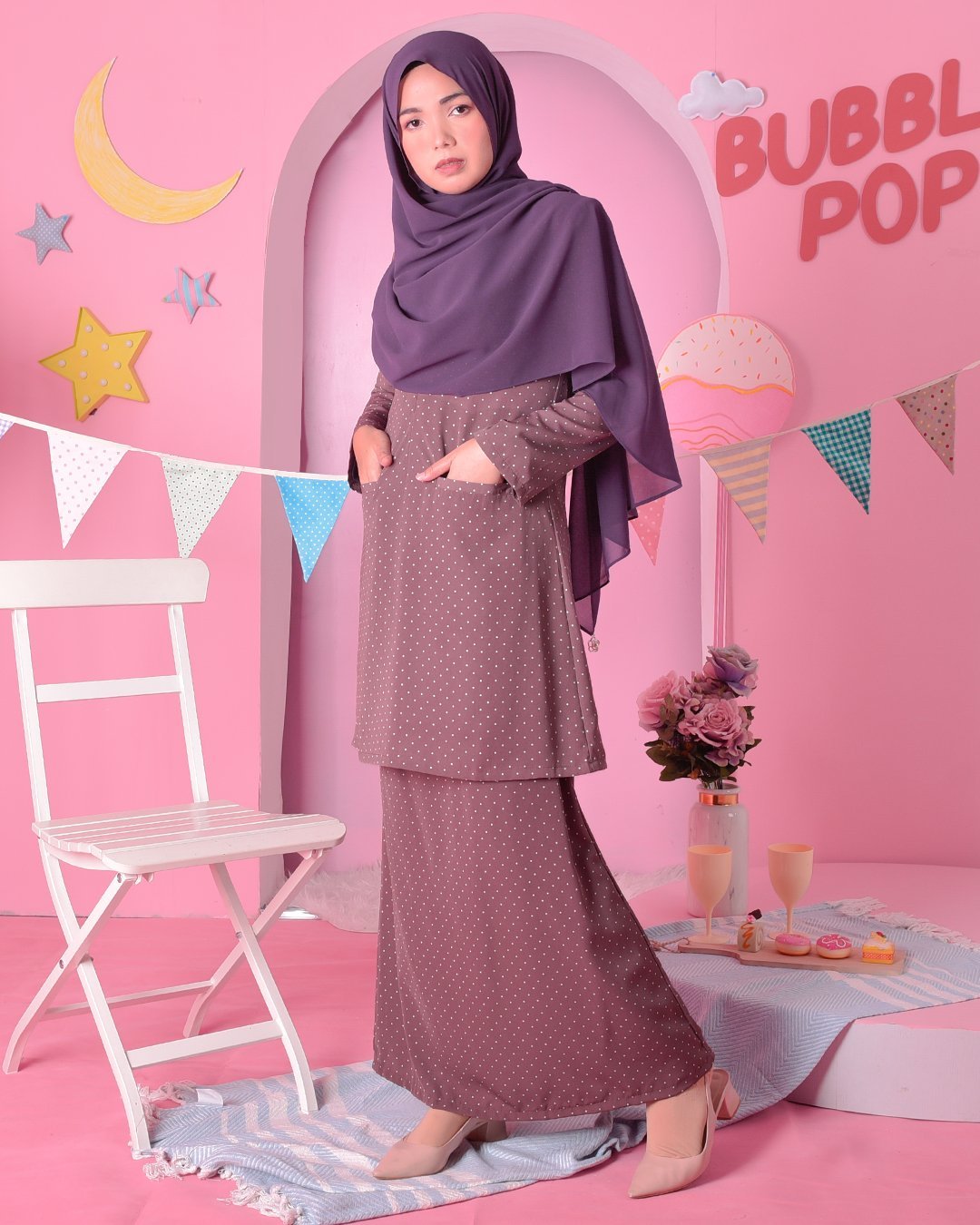 Baju Kurung Kedah Carina - Amore Purple