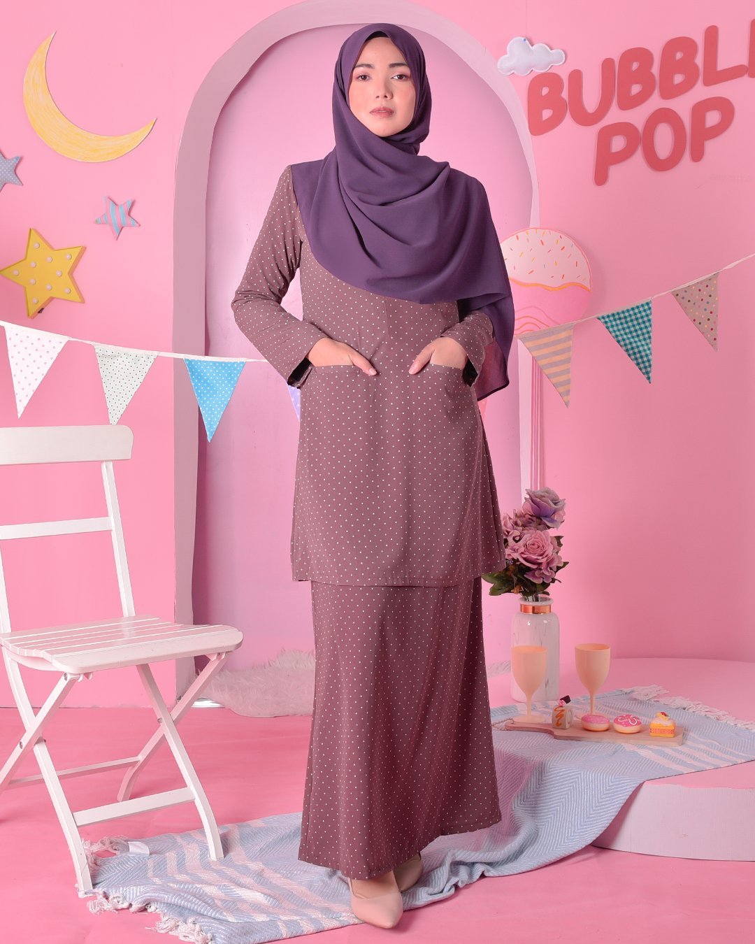 Baju Kurung Kedah Carina - Amore Purple