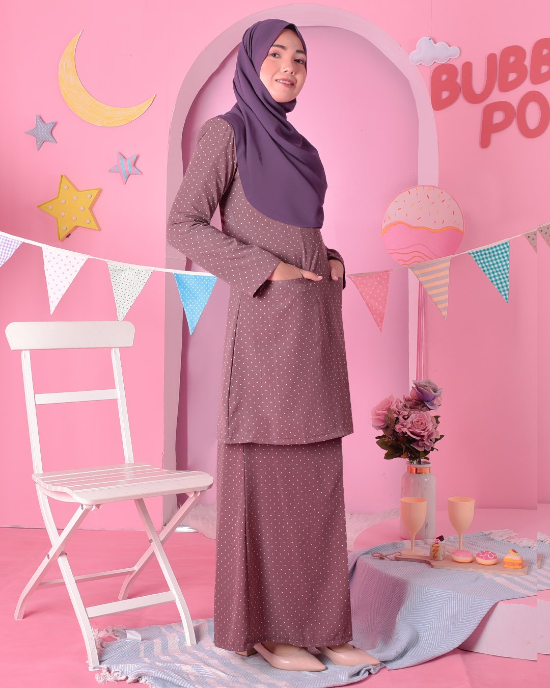 Baju Kurung Kedah Carina - Amore Purple