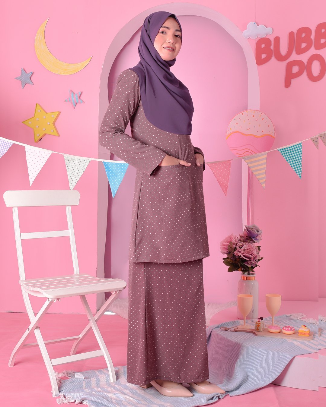 Baju Kurung Kedah Carina - Amore Purple