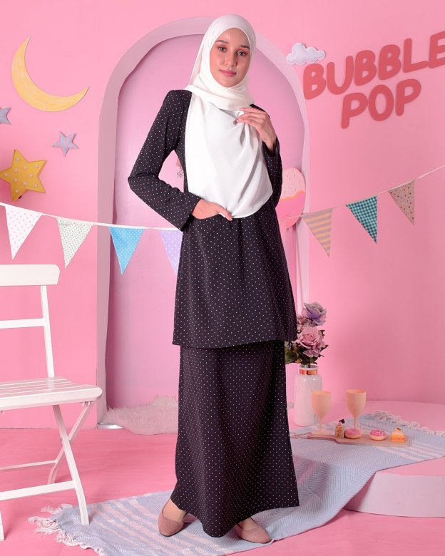 Baju Kurung Kedah Carina - Grand Black