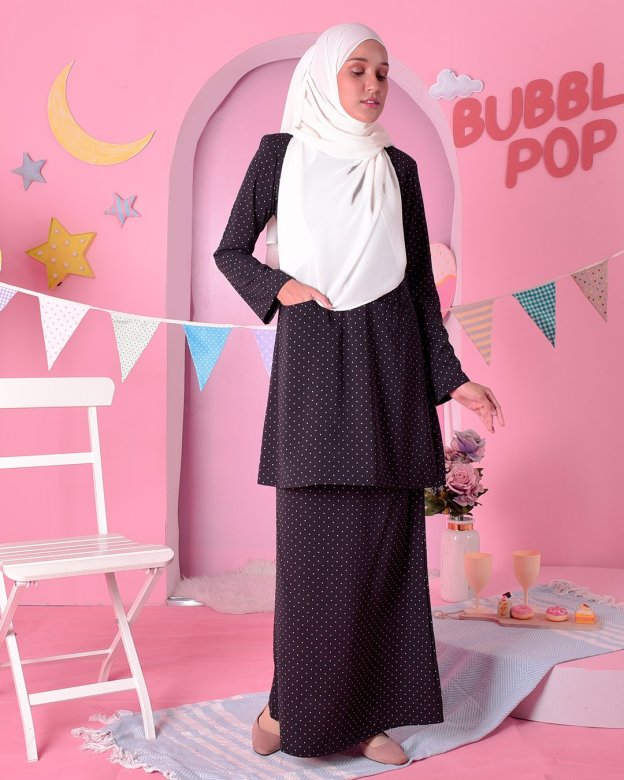 Baju Kurung Kedah Carina - Grand Black