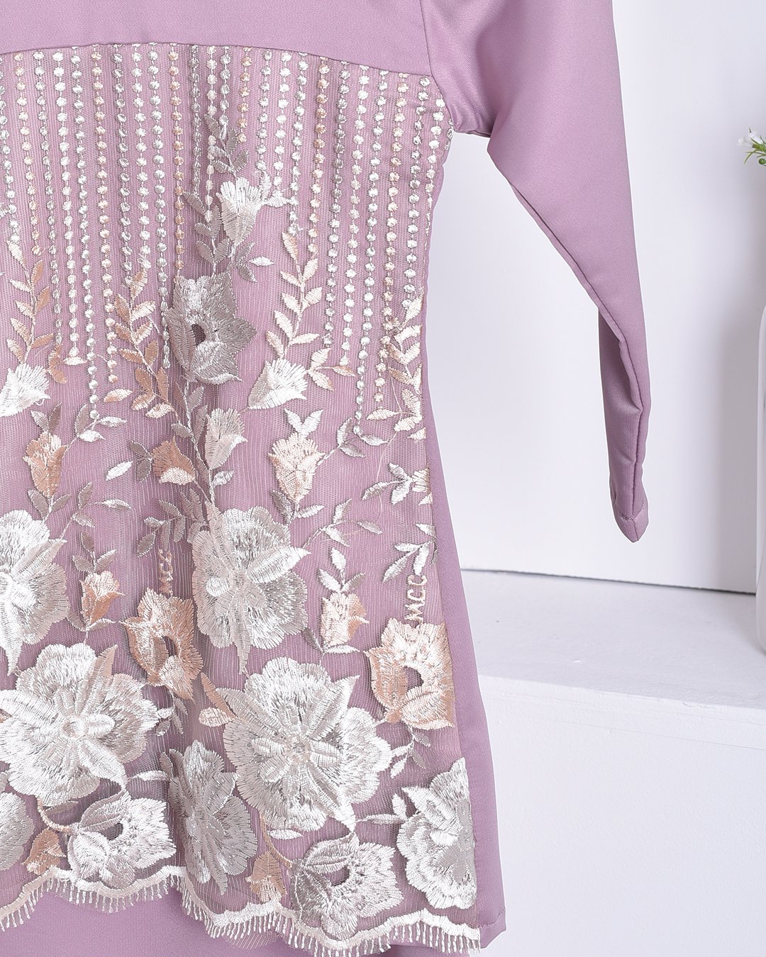 Baju Kurung Lace Amani Kids - Lavender Purple
