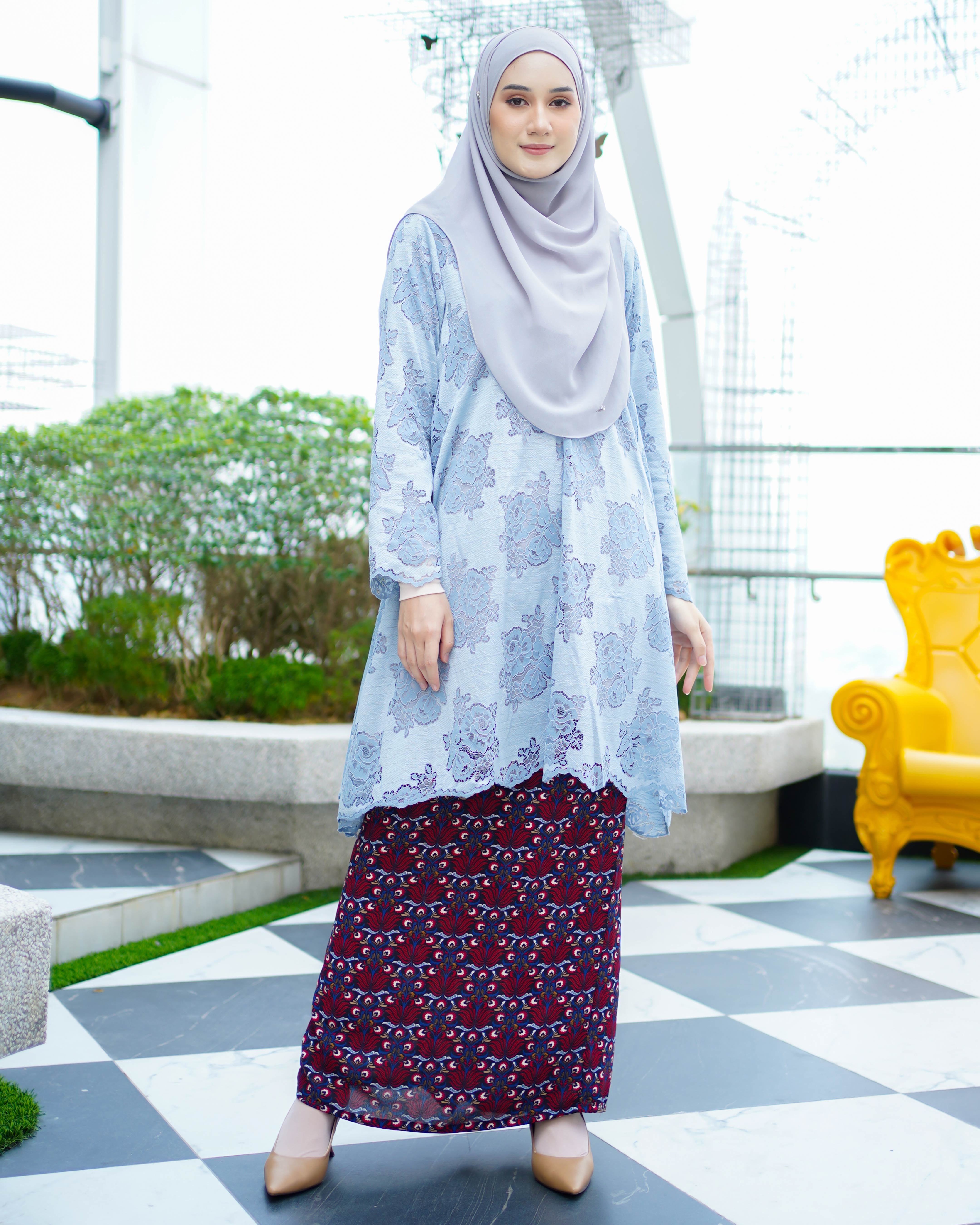 Baju Kurung Anastasia - Cerulean Blue