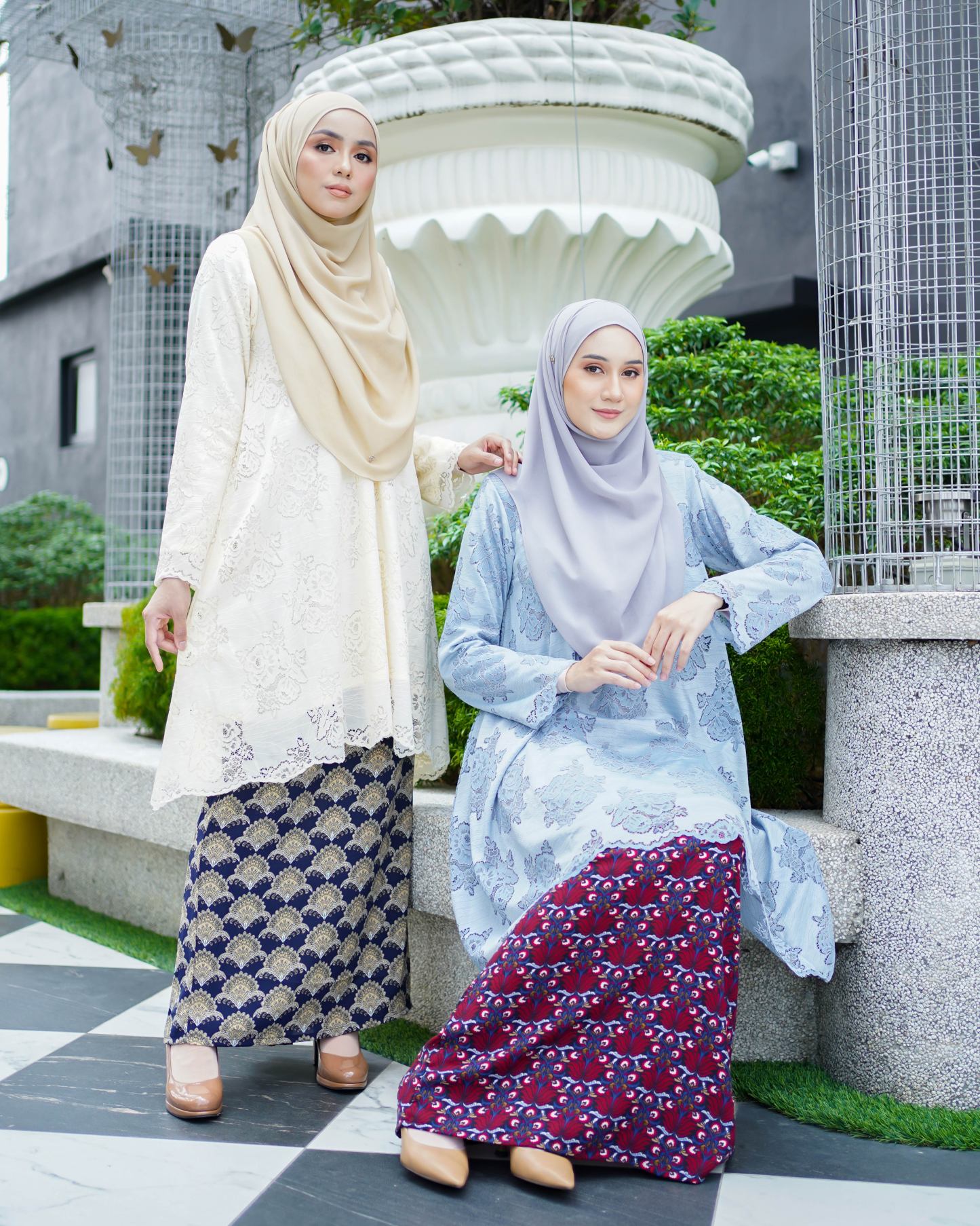 Baju Kurung Anastasia - Cerulean Blue