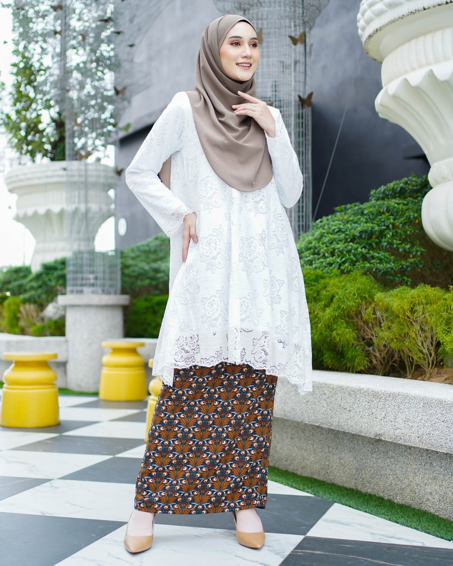 Baju Kurung Anastasia - Off White