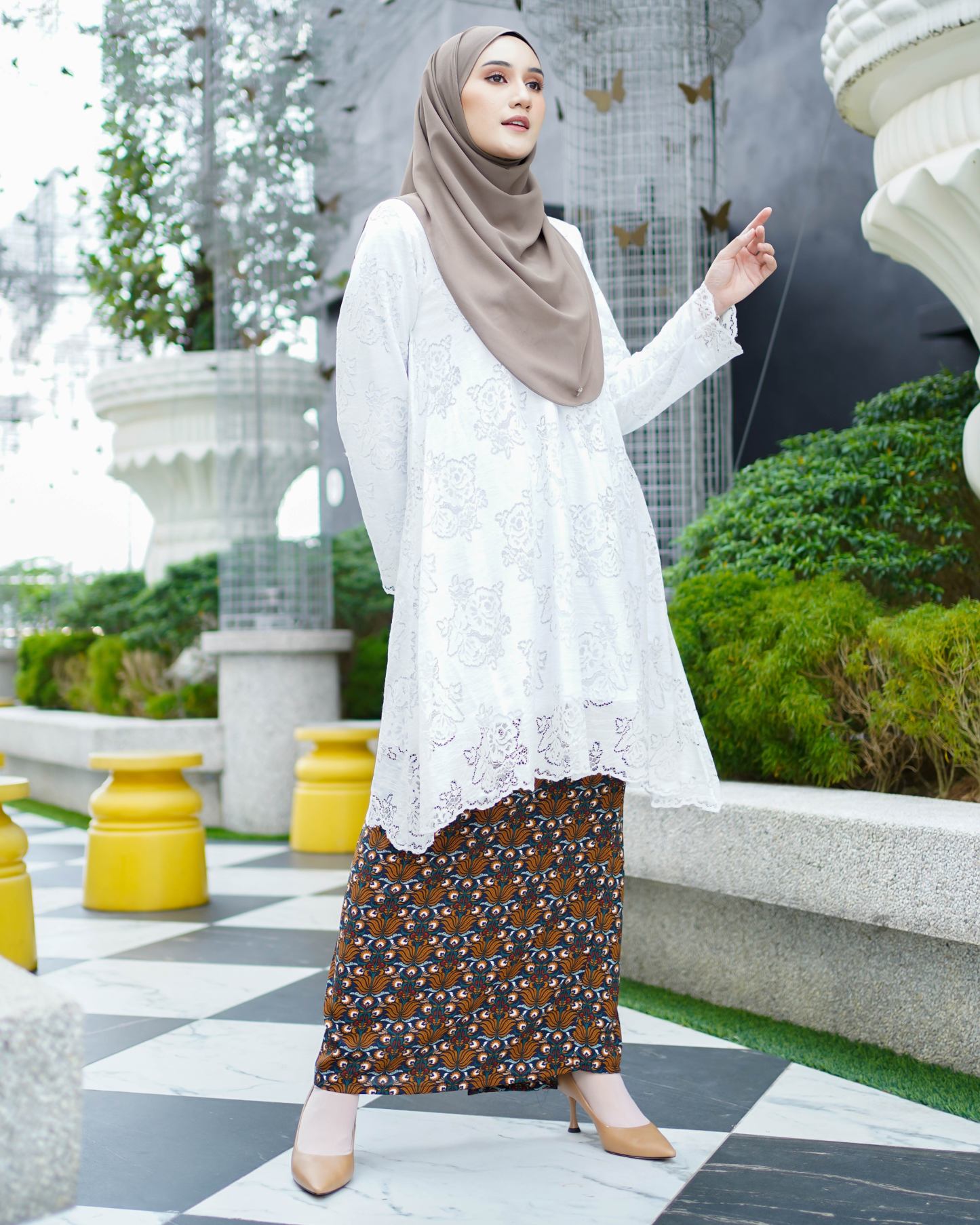 Baju Kurung Anastasia - Off White