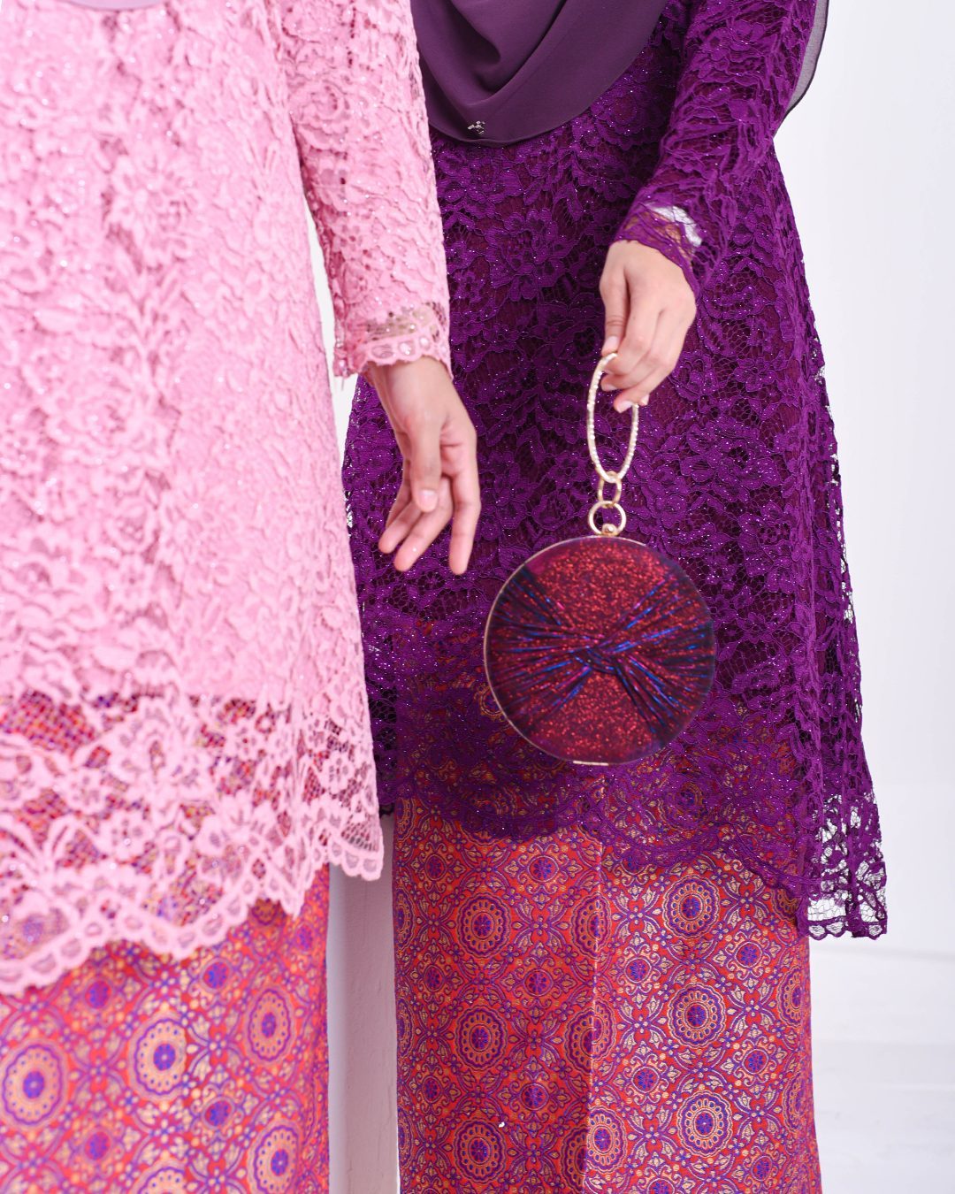 Baju Kurung Lace Balqis - Gold Mustard