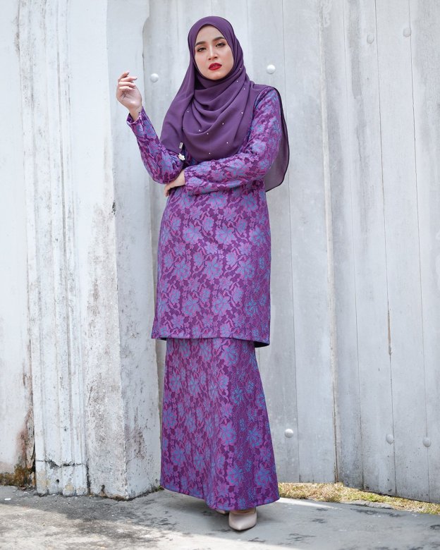 Baju Kurung Lace Gywa - Amore Purple