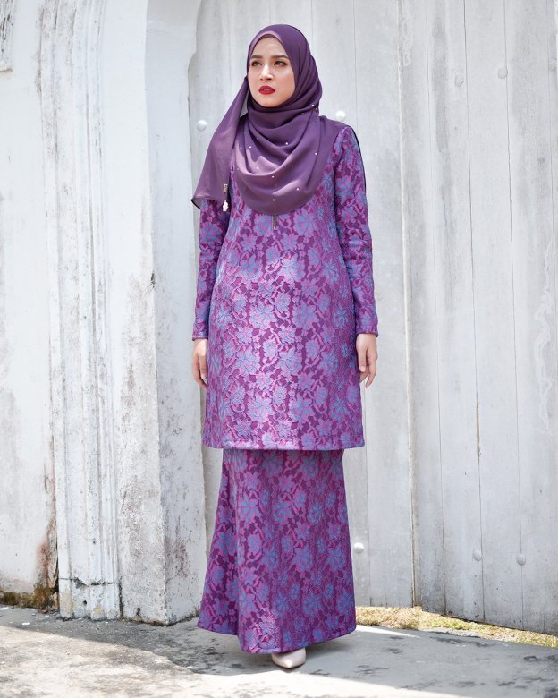 Baju Kurung Lace Gywa - Amore Purple