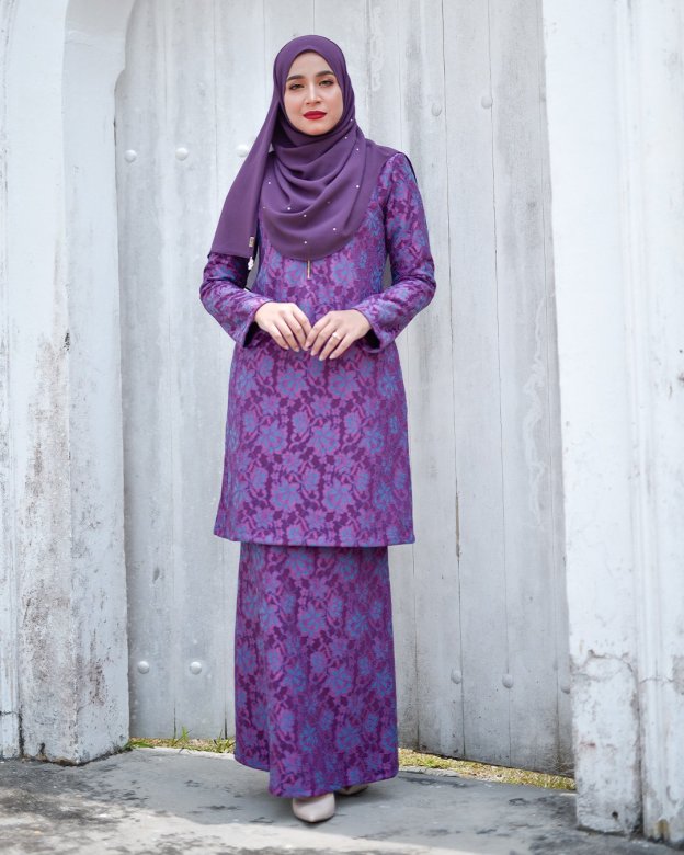 Baju Kurung Lace Gywa - Amore Purple