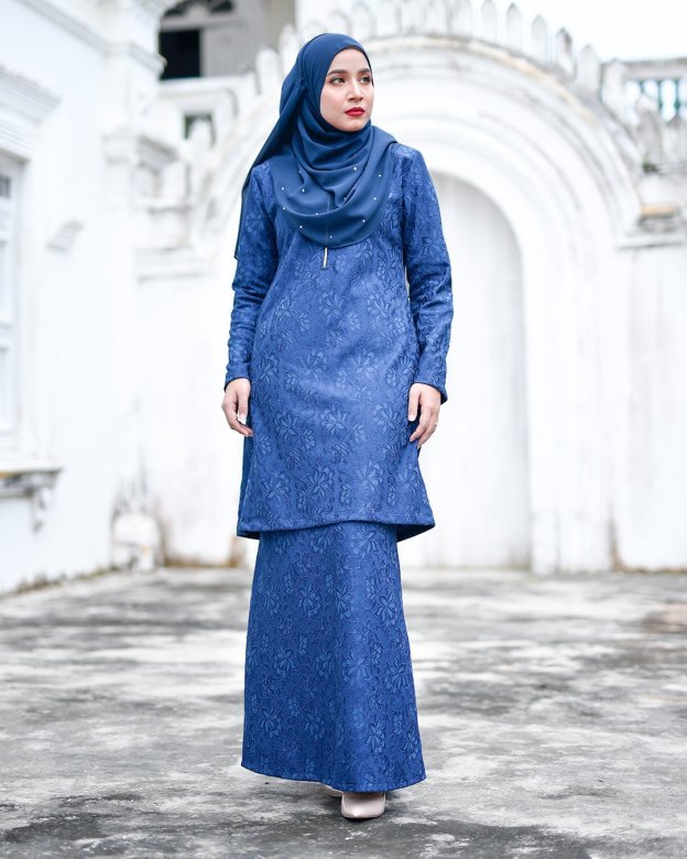Baju Kurung Lace Gywa - Grand Blue