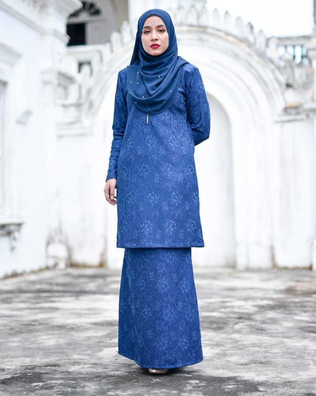 Baju Kurung Lace Gywa - Grand Blue