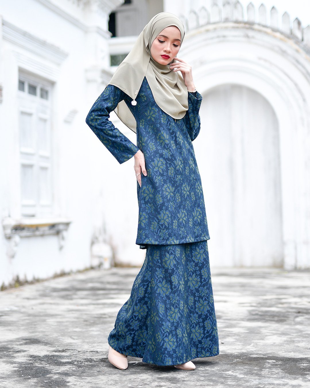 Baju Kurung Lace Gywa - Queen Green