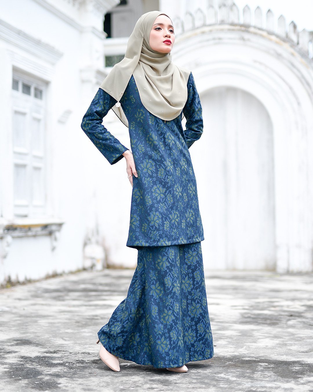 Baju Kurung Lace Gywa - Queen Green