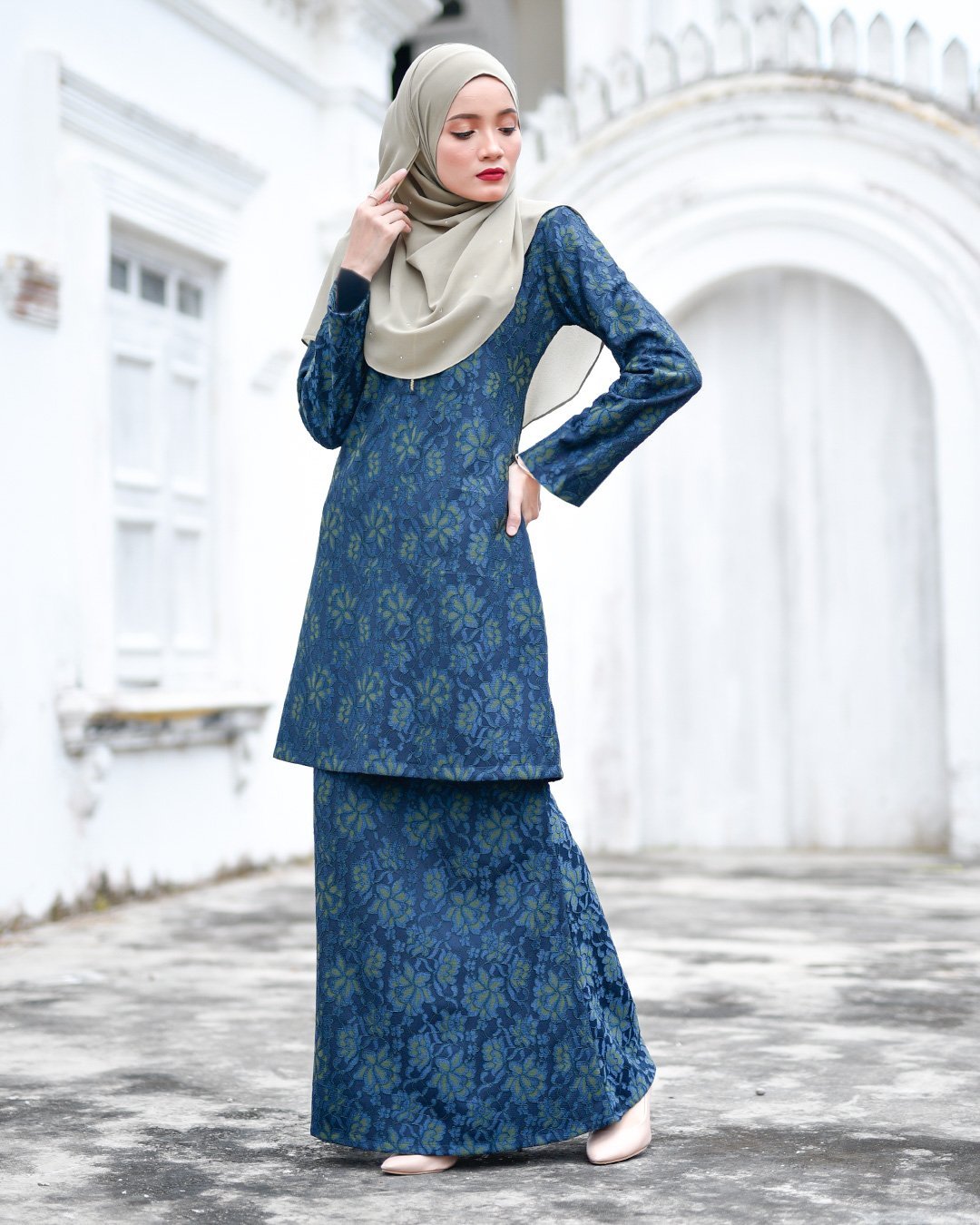 Baju Kurung Lace Gywa - Queen Green