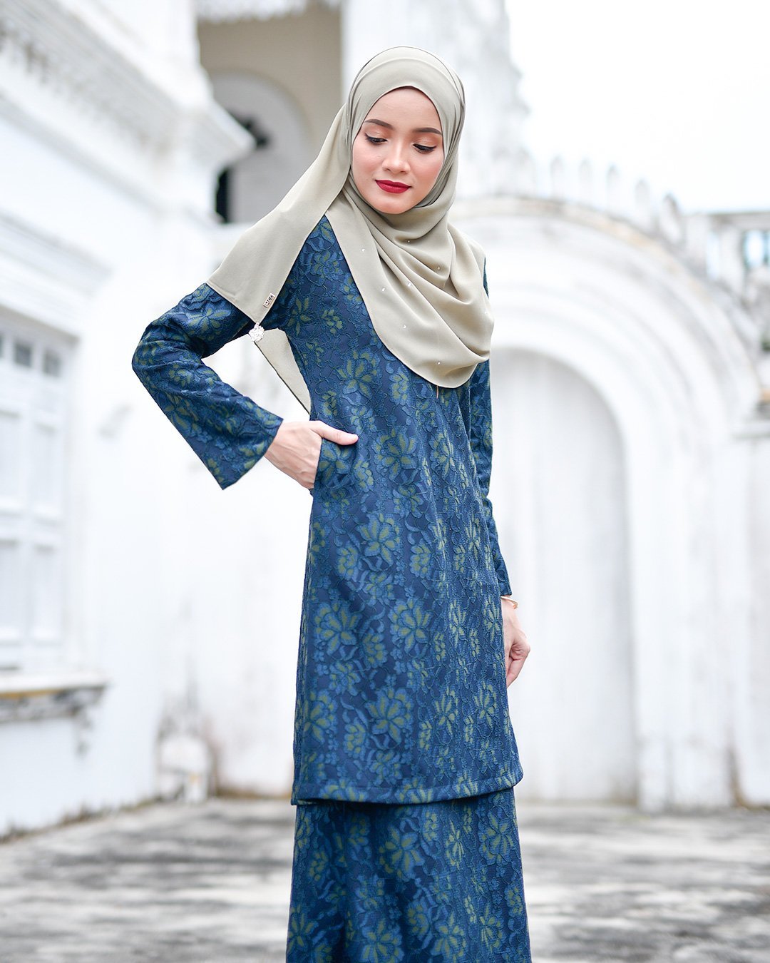 Baju Kurung Lace Gywa - Queen Green