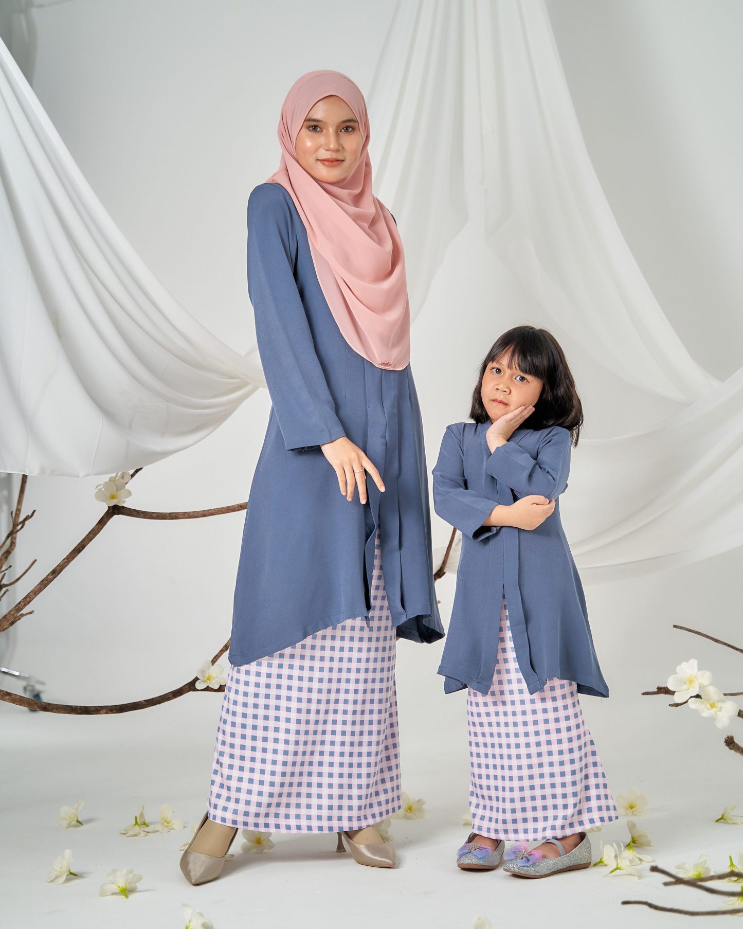 Baju Kebarung Printed Lani Kids - Yale Blue